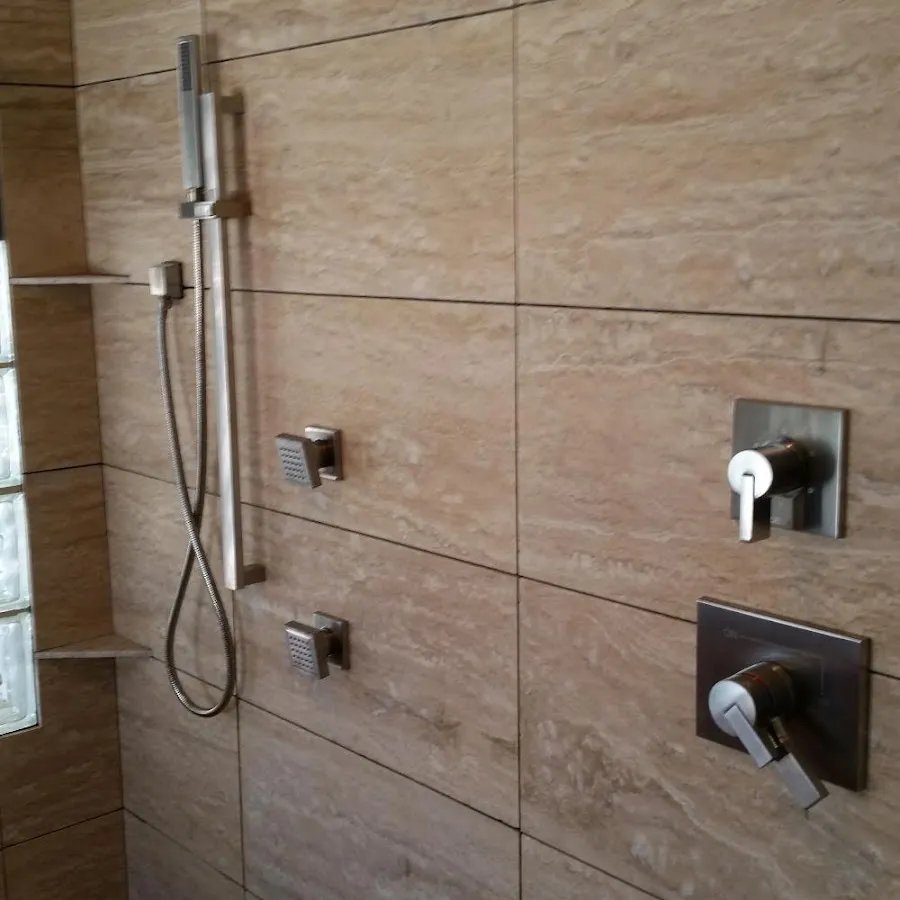 Shower fixture installation for Water Heater Replacement in Harvey